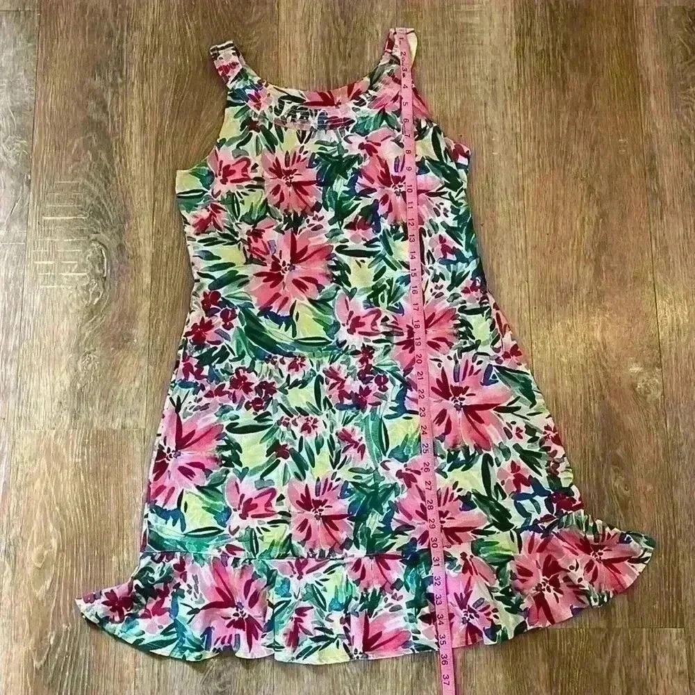 EUC Tommy Bahama Sunset Cove Sleeveless Dress Size Small Cotton Blend Round Neck - Picture 8 of 11